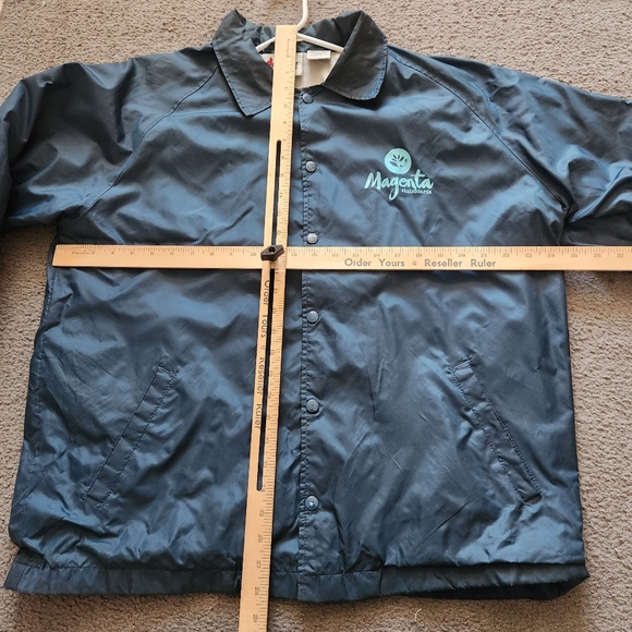 MAGENTA SKATEBOARDS CARDINAL Men's Jacket Large Blue Shell Windbreaker Flannel - Picture 7 of 11